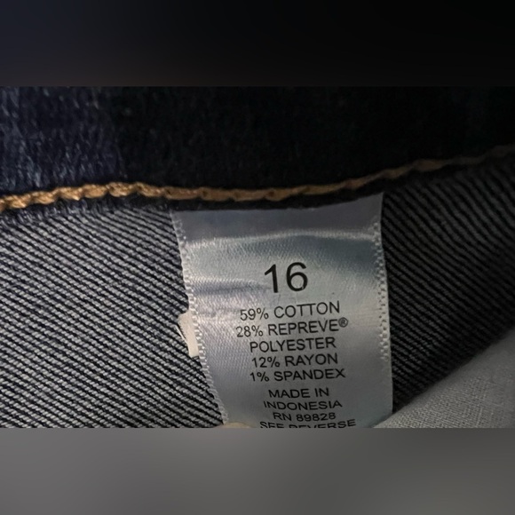 LOGO by LORI GOLDSTEIN NEW Women’s Paint Splatter Boyfriend Jeans size 16 - Picture 6 of 8